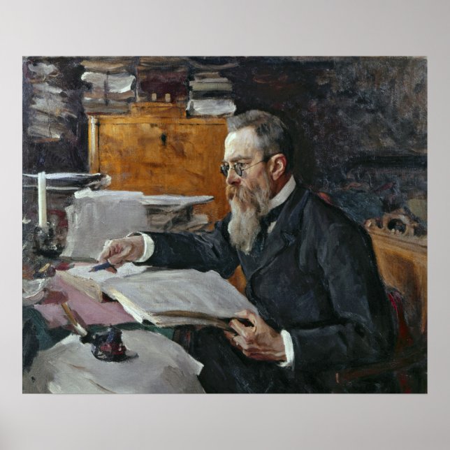 Portrait of Nikolai Andreyevich Rimsky-Korsakov Poster (Front)