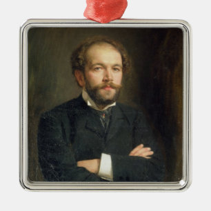 Portrait of Nikolai Karlovich Medtner  1906 Metal Tree Decoration