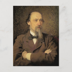 Portrait of Nikolay Alekseyevich Nekrasov, 1877 Postcard