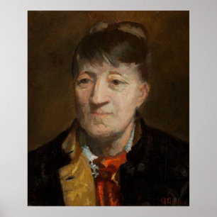 Portrait of Norwegian Painter Kitt Poster