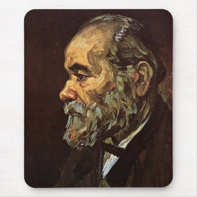 Portrait of Old Man with Beard by Vincent van Gogh Mouse Mat (Front)
