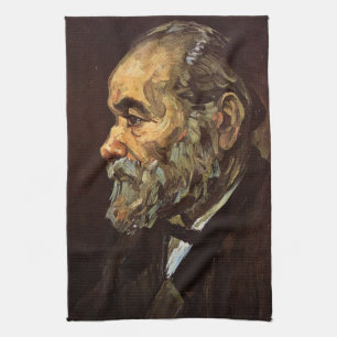 Portrait of Old Man with Beard by Vincent van Gogh Tea Towel