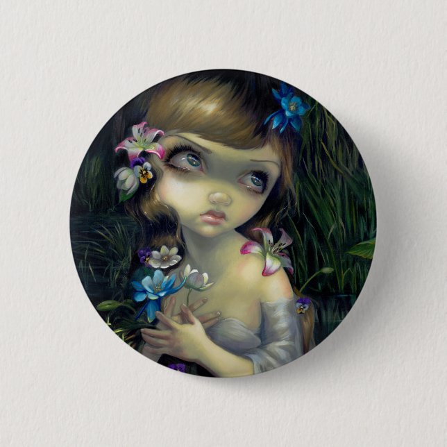 "Portrait of Ophelia" Button (Front)