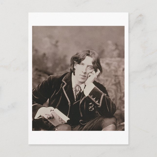 Portrait of Oscar Wilde (1854-1900), 1882 (b/w pho Postcard (Front)