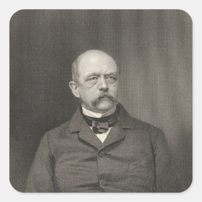 Portrait of Otto von Bismarck Square Sticker (Front)