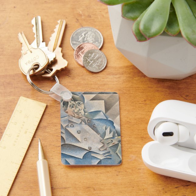 Portrait of Pablo Picasso by Juan Gris Key Ring (Desk)