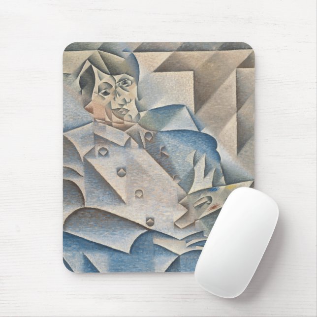 Portrait of Pablo Picasso by Juan Gris Mouse Mat (With Mouse)
