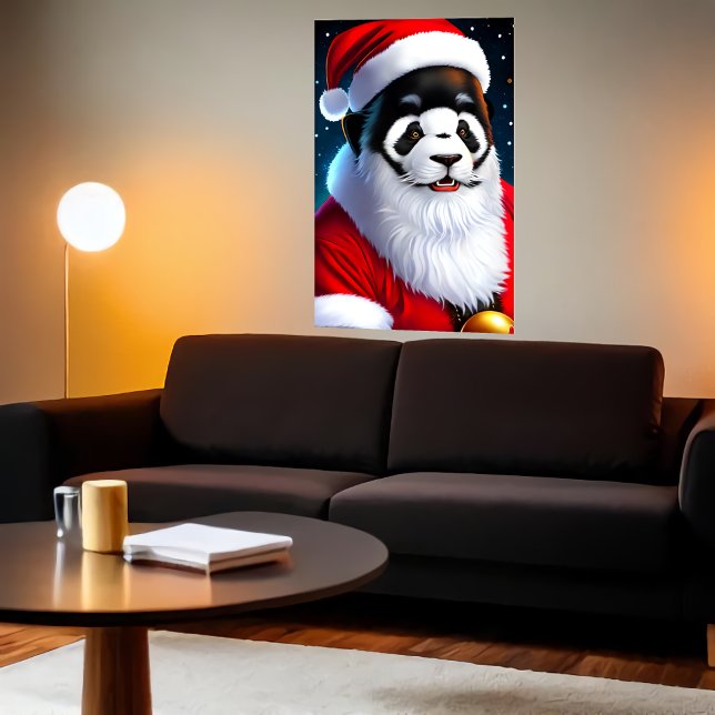 Portrait of Panda Santa Claus | AI Art Poster (Creator Uploaded)
