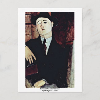 Portrait Of Paul Guillaume By Modigliani Amedeo Postcard