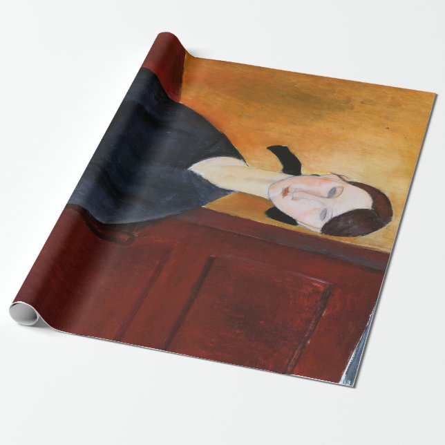 Portrait of Paulette Jourdain, Modigliani Wrapping Paper (Unrolled)