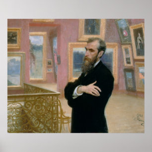 Portrait of Pavel Tretyakov  in the Gallery Poster
