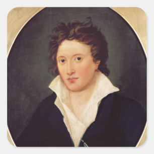 Portrait of Percy Bysshe Shelley, 1819 Square Sticker