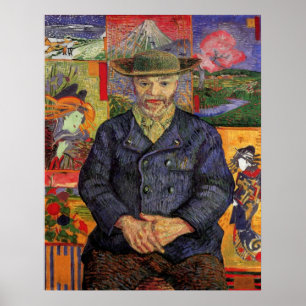 Portrait of Pere Tanguy by Vincent van Gogh Poster