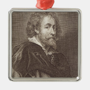 Portrait of Peter Paul Rubens (1577-1640) plate 30 Metal Tree Decoration
