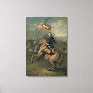 Portrait of Peter the Great against a Canvas Print
