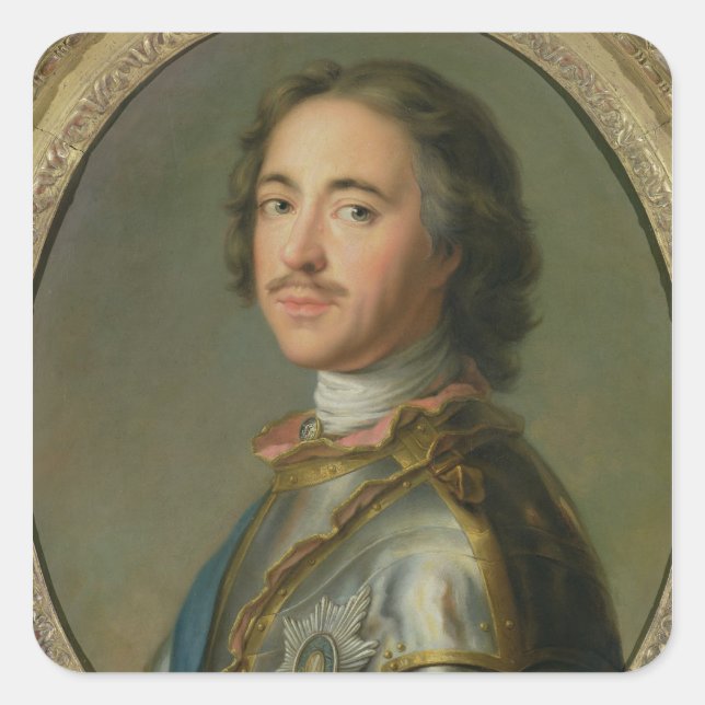 Portrait of Peter the Great Square Sticker (Front)