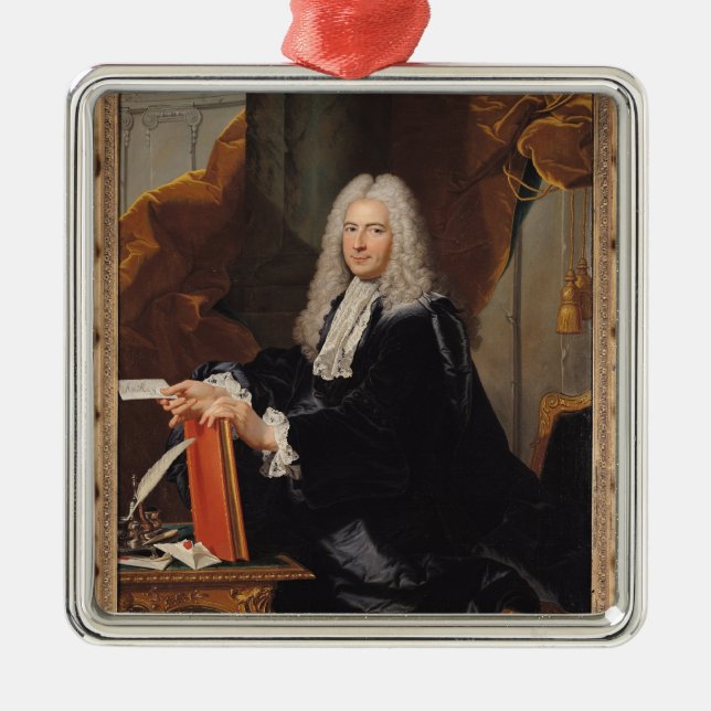 Portrait of Philibert Orry Metal Tree Decoration (Front)