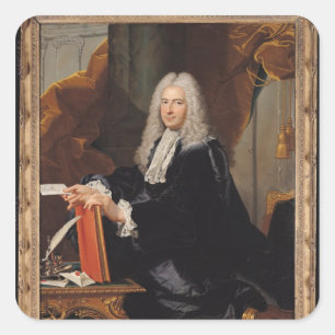 Portrait of Philibert Orry Square Sticker