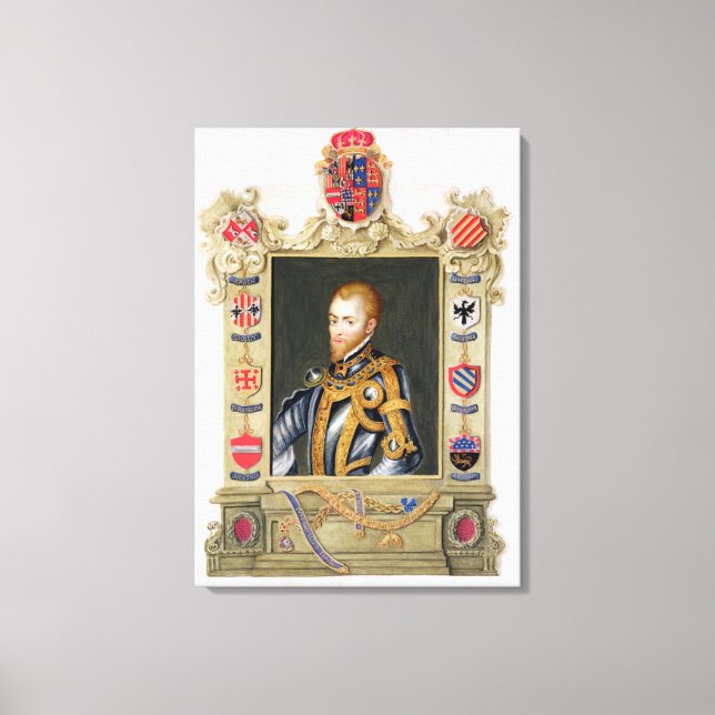 Portrait of Philip II King of Spain (1527-98) from Canvas Print (Front)