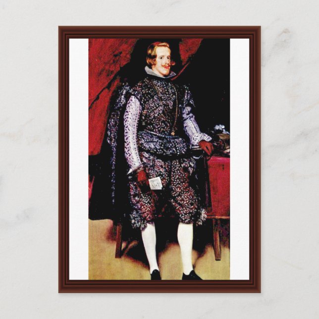 Portrait Of Philip Iv By Diego Velázquez Postcard (Front)