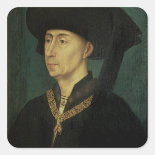 Portrait of Philip the Good  Duke of Burgundy Square Sticker