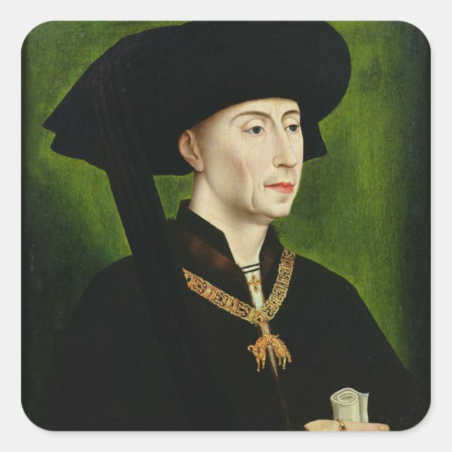 Portrait of Philippe le Bon  Duc de Bourgogne Square Sticker (Front)