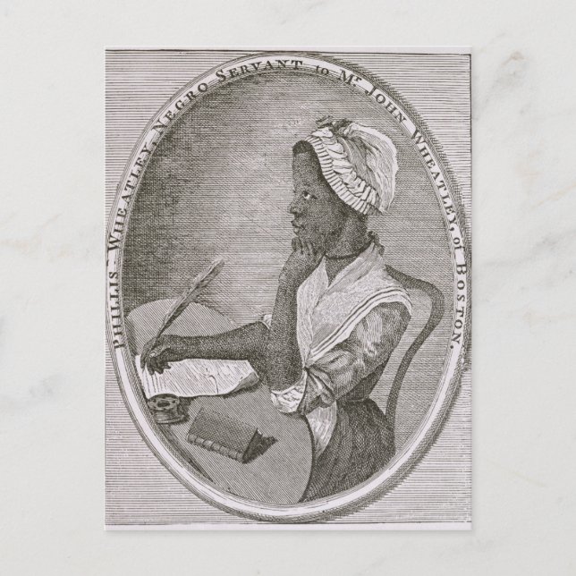 Portrait of Phillis Wheatley Postcard (Front)
