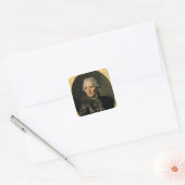 Portrait of Pierre Augustin Caron de Square Sticker (Envelope)