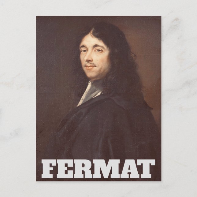 Portrait of Pierre de Fermat Postcard (Front)