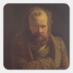 Portrait of Pierre Joseph Proudhon Square Sticker