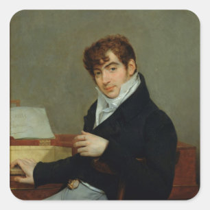 Portrait of Pierre Zimmermann  1808 Square Sticker