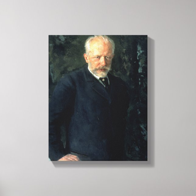 Portrait of Piotr Ilyich Tchaikovsky Canvas Print (Front)