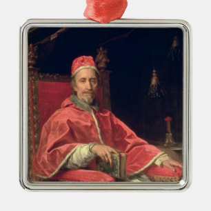 Portrait of Pope Clement IX Metal Tree Decoration