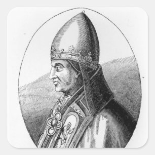 Portrait of Pope Gregory IX Square Sticker