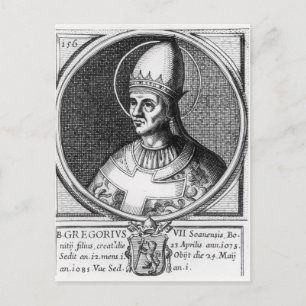 Portrait of Pope Gregory VII Postcard