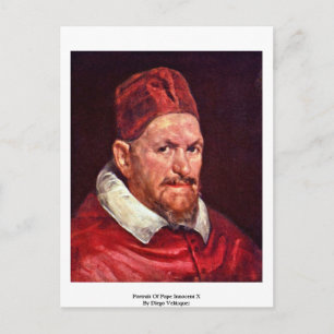 Portrait Of Pope Innocent X By Diego Velázquez Postcard