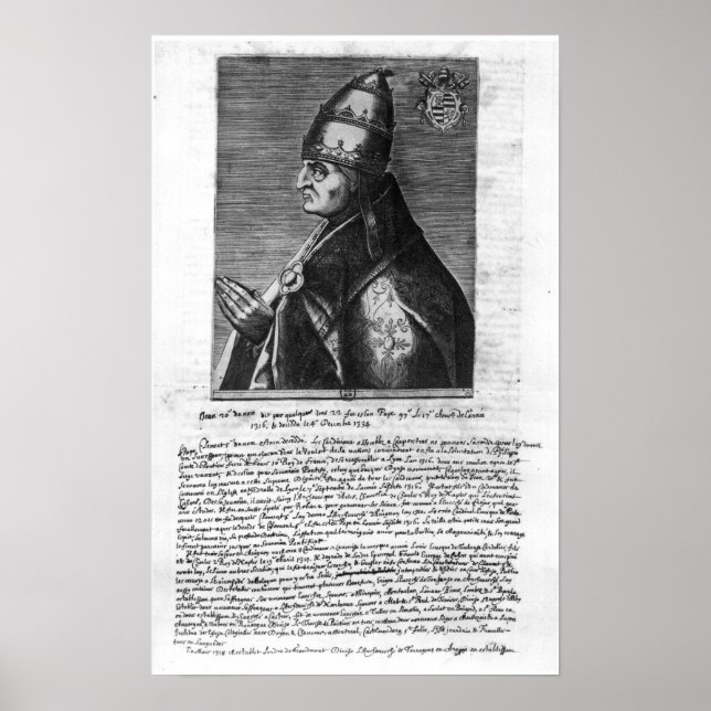 Portrait of Pope John XXII Poster (Front)