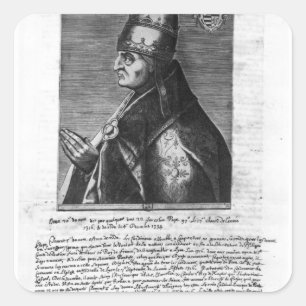 Portrait of Pope John XXII Square Sticker
