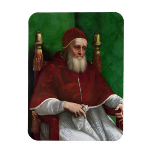 Portrait of Pope Julius II (by Raphael) Magnet