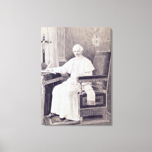 Portrait of Pope Leo XIII Canvas Print (Front)