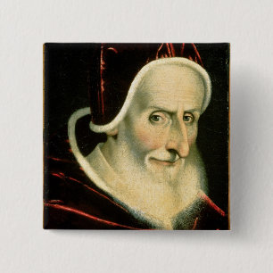 Portrait of Pope Pius V 1576-80 15 Cm Square Badge