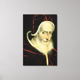Portrait of Pope Pius V 1576-80 Canvas Print