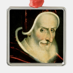 Portrait of Pope Pius V   1576-80 Metal Tree Decoration