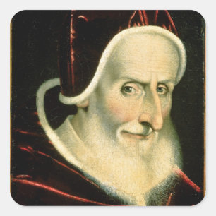 Portrait of Pope Pius V 1576-80 Square Sticker