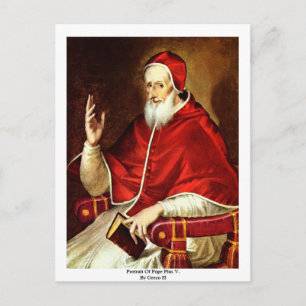 Portrait Of Pope Pius V. By Greco El Postcard