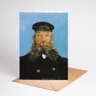 Portrait of Postman Roulin   Vincent Van Gogh Card