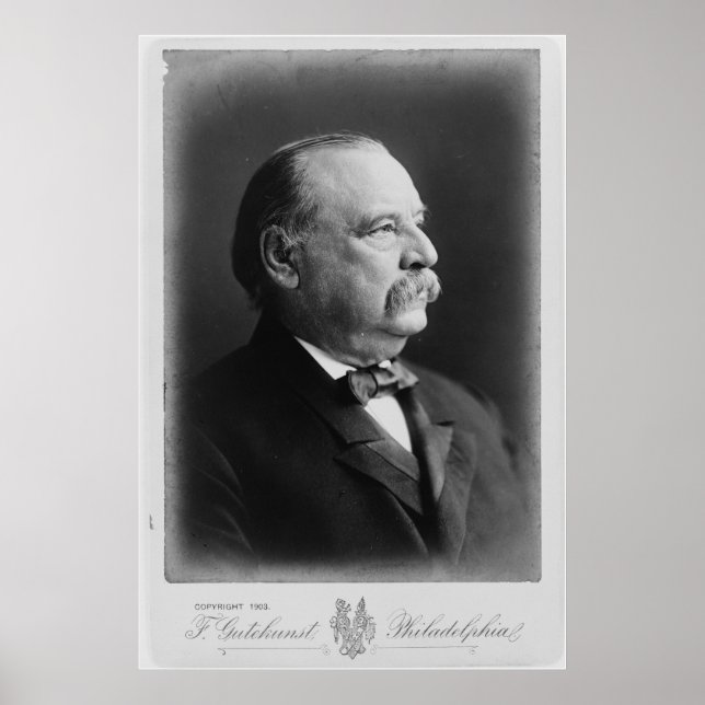 Portrait of President Stephen Grover Cleveland Poster (Front)