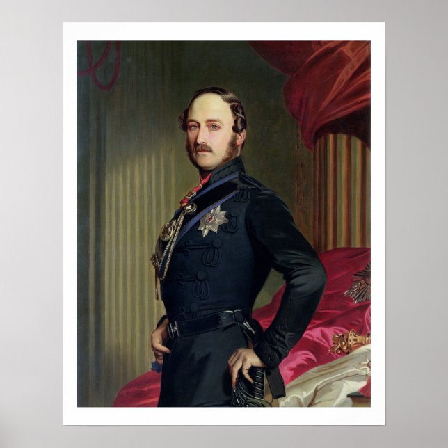 Portrait of Prince Albert (1819-61) 1859 (oil on c Poster (Front)