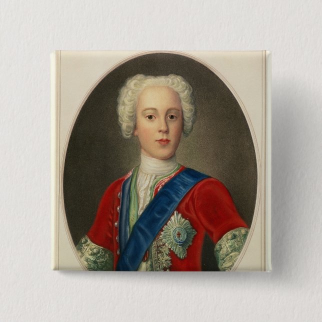 Portrait of Prince Charles Edward 15 Cm Square Badge (Front)