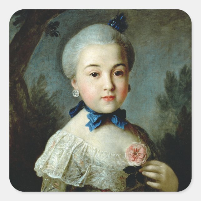 Portrait of Princess Charlotte Sophia Square Sticker (Front)